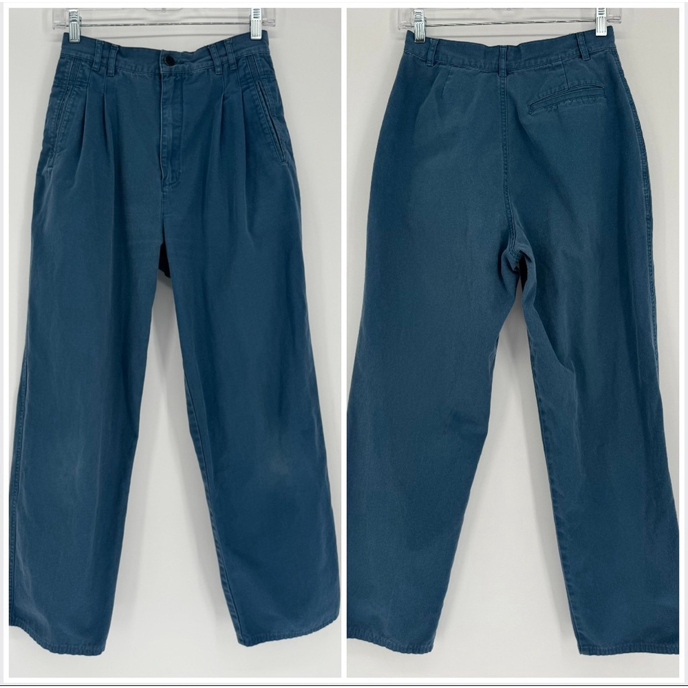 Vintage The North Face Blue Pleated Trousers Size 10